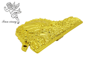 گوشه های تابوت اروپایی تابوت های طلایی رنگارنگ پلاستیک 18# با لوله های فولادی