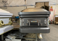 ISO9001 تابوت تزئینی فولاد ضد زنگ قابل سفارشی سازی برای ترتیبات تدفین