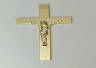 Crucifix تابوت پلاستیکی طلای کم رنگ PP 24 × 14 سانتی متر برای تابوت تشییع جنازه