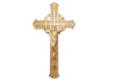 صلیب تابوت طلایی رنگ اندازه 29 × 16 سانتی متر