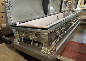 Elegant Metal Casket Rectangle shape With Metal Handle Decorable