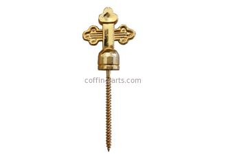 PP And Iron Funeral Coffin Screw 5# Casket Decoration Gold Cross Shaped