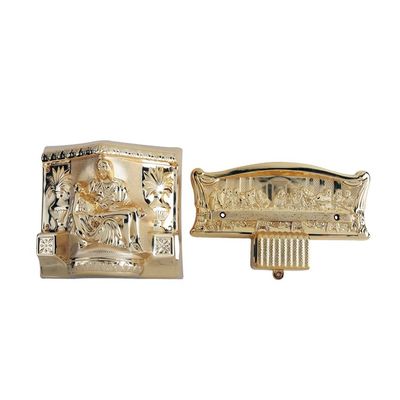 Casket Cross 37 × 13.7 سانتی متر طلای رنگ PP ماده تابوت Cross Crucifix