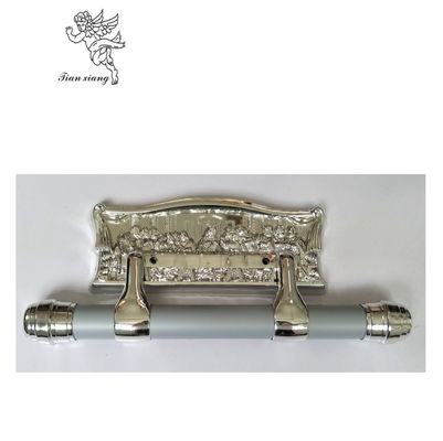 دستگیره تابوت چرخشی نقره ای با جلا بالا با روکش صفحه پلاستیکی