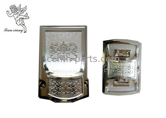 Silver PP Virgin Plastic Coffin Decoration Casket Corner with Iron tubes