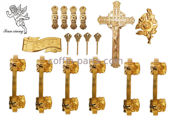 Gold / Silver / Copper Burial Coffin Accessories , Casket Hardware Suppliers