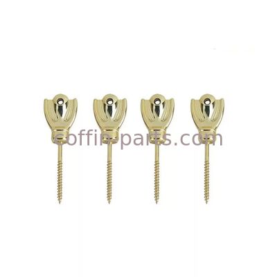 Casket Fastening Metal Bottom Coffin Fittings Silver Painting