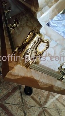 Gold Plastic Casket Accessories American Style Funeral Coffin Fittings