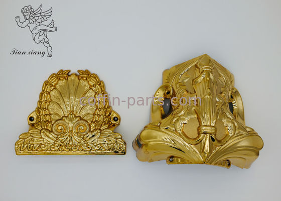 Embroidered Panel Casket Hardware Kit Gold Plastic Material