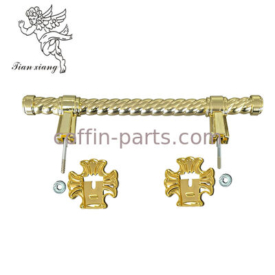 شفت پیچیده قدیمی طلا پوشیده ABS PP دستگیره تابوت اداری اداری